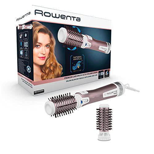 Rowenta Cepillo de aire caliente CF9540 Brush Activ Premium Care | Con cerdas naturales | Recubrimiento de queratina de cachemira | Incluye 2 accesorios de cepillo