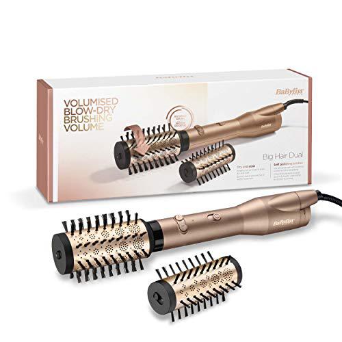 BaByliss Cepillo soplador giratorio doble Big Hair para dar volumen, dar forma y brillo AS952E