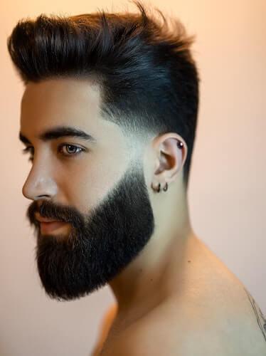 corte alisado barba