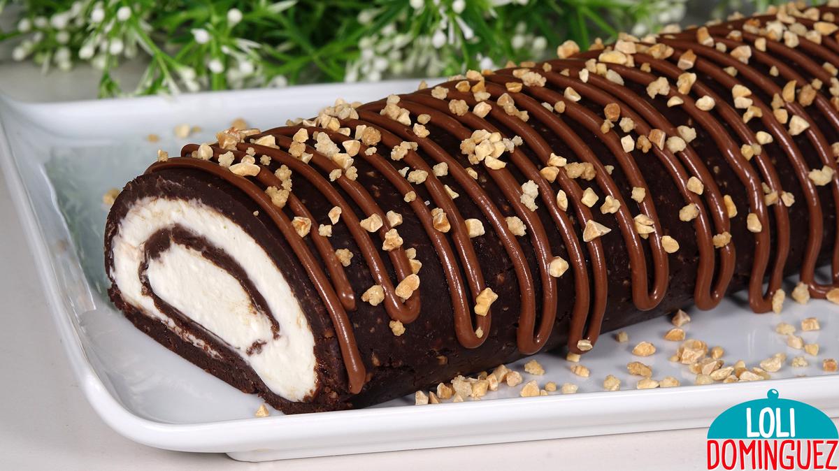 TRONCO DE CHOCOLATE Y CREMA SIN HORNO Y MUY FÁCIL. No dejes de probar esta receta que sin duda te va a sorprender, por su textura y sabor