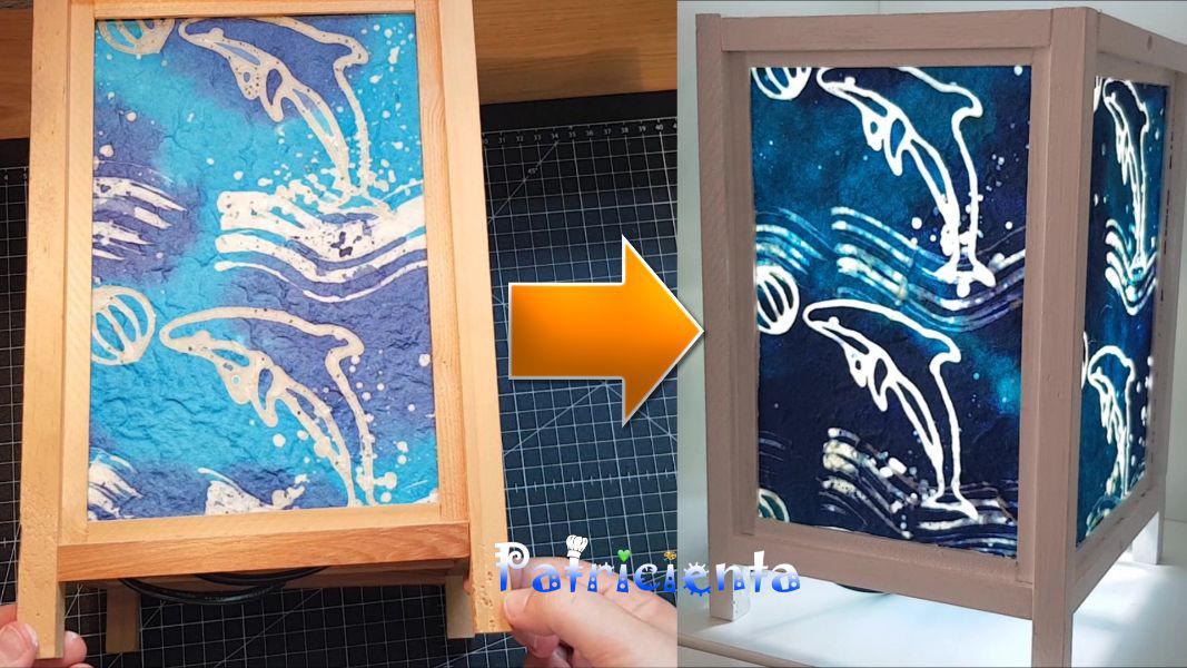 Pintar una lámpara de madera para reutilizarla