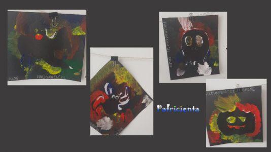 Adornos de Halloween realizador por bebés.