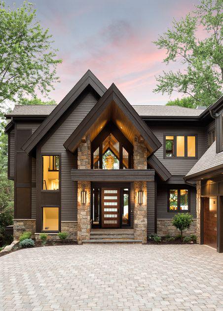 Fachadas de casas tipo cabaña