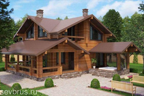 Diseños de dos pisos de casas de madera