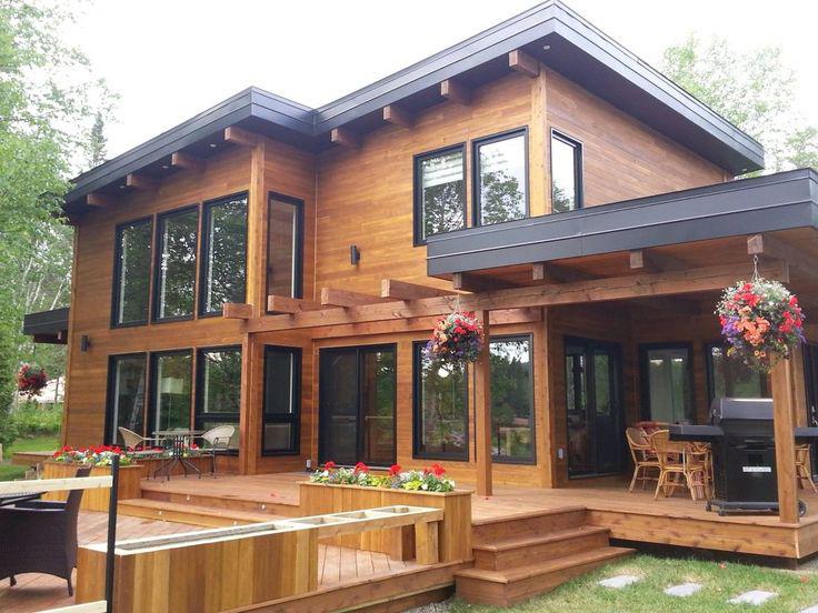 Diseños de dos pisos de casas de madera