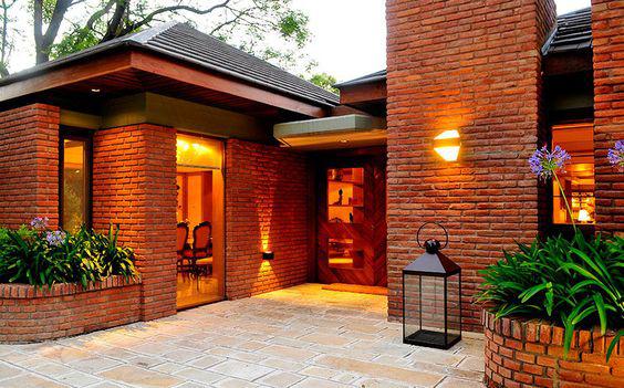 Ideas de casas de campo de ladrillo modernas