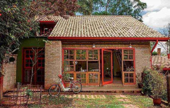 Casas de campo pequeñas de ladrillo