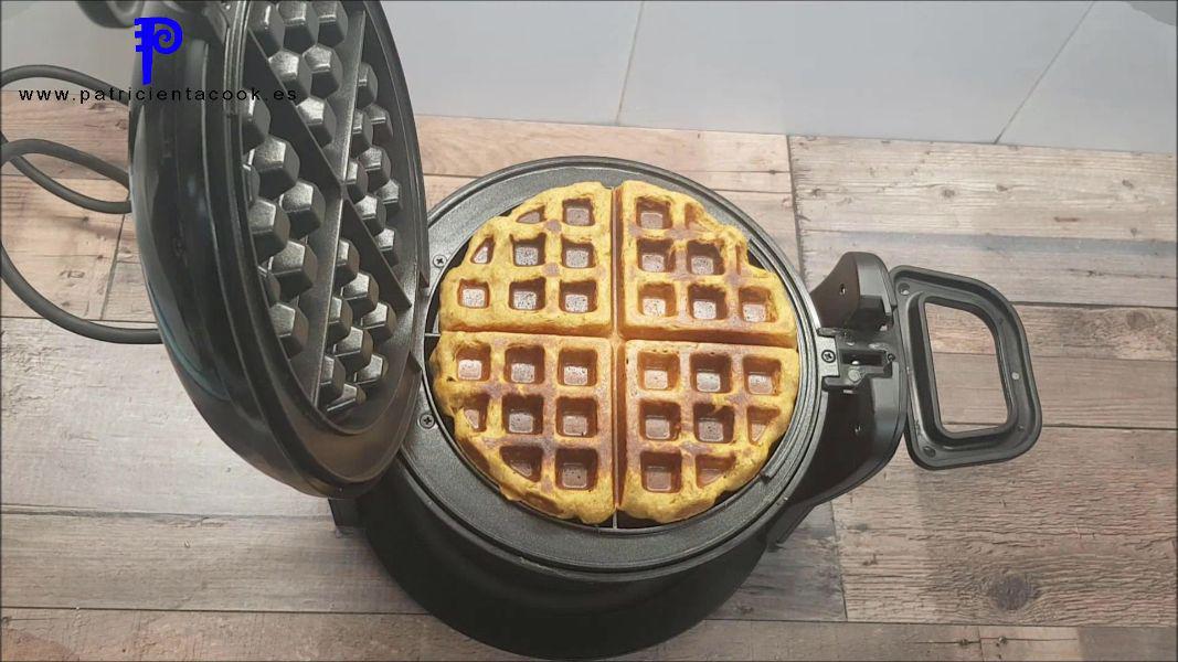 Gofre de calabaza sin azúcar y sin gluten. Patricienta Cook.