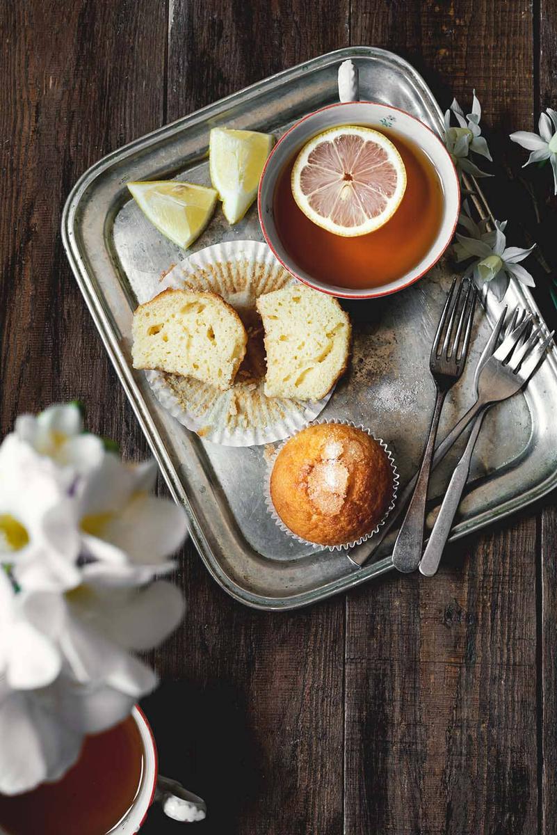 Magdalenas de limón esponjosos