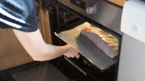 hornear la carne al horno de solomillo relleno