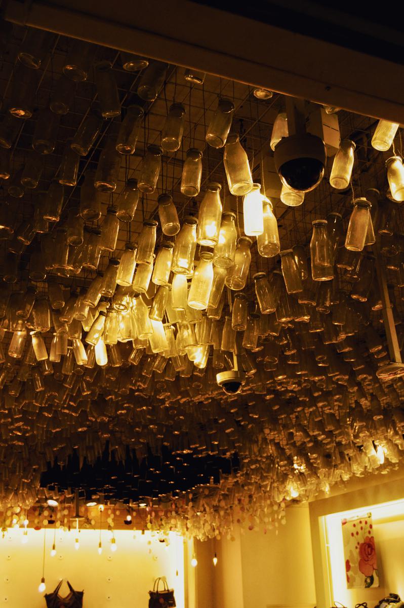 Lámpara DIY con botella