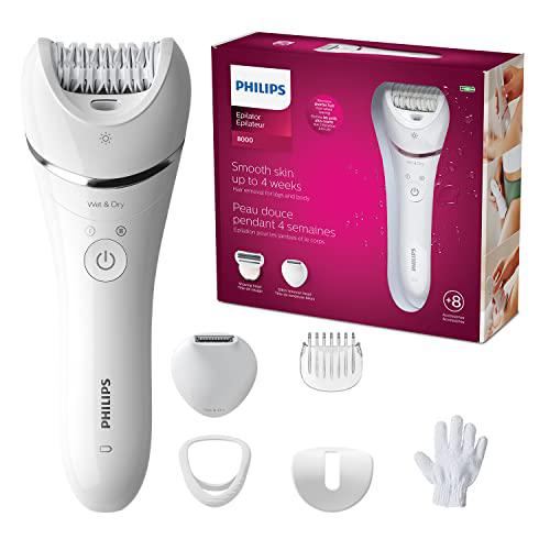 Depiladora Philips Series 8000 Wet & Dry con 6 accesorios (modelo BRE715/00)