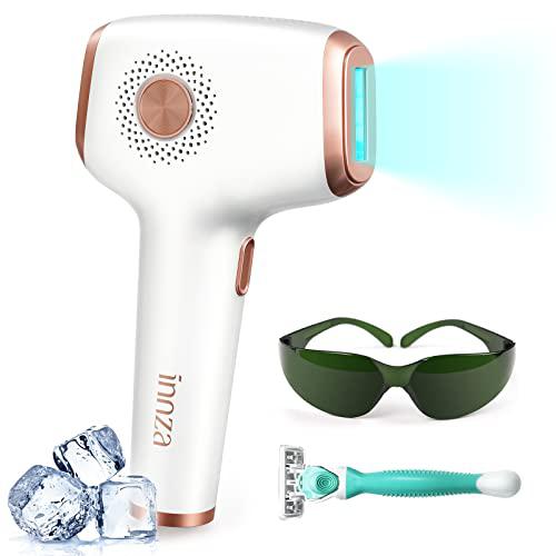 IPL Depiladora de Luz Pulsada con Función de Enfriamiento con Hielo,999999 Flashes,9 Nivel de Energía,Depilación Láser Maquina para Mujer Hombre Facial,Axilas,Brazos,Espalda,Línea de Bikini