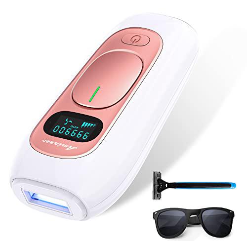 Depiladora Luz Pulsada IPL,999,900 Flashes,Depilación Láser Para Mujeres,Depilacion Profesional Indolora para Cara,Línea de Bikini,Piernas,Axilas