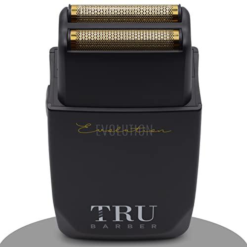 TRU BARBER - Afeitadora eléctrica hombre Evolution 9000 rpm Afeitadora Profesional Barberia y apurado de cabeza y cara Barbería y Peluquería profesional, Afeitadora eléctrica de láminas