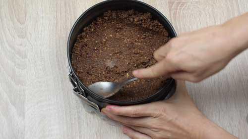 base para la tarta de queso y chocolate