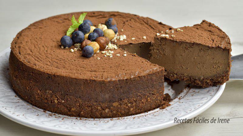 tarta de queso y chocolate paso a paso