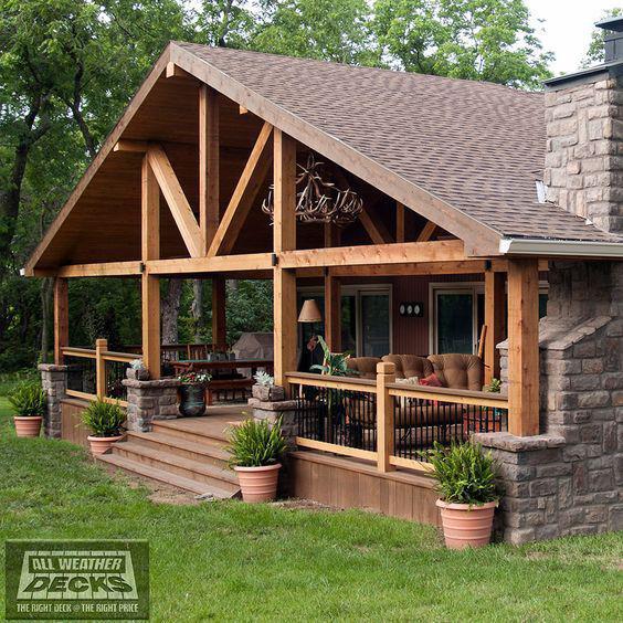 Diseños de casas rústicas con chimenea