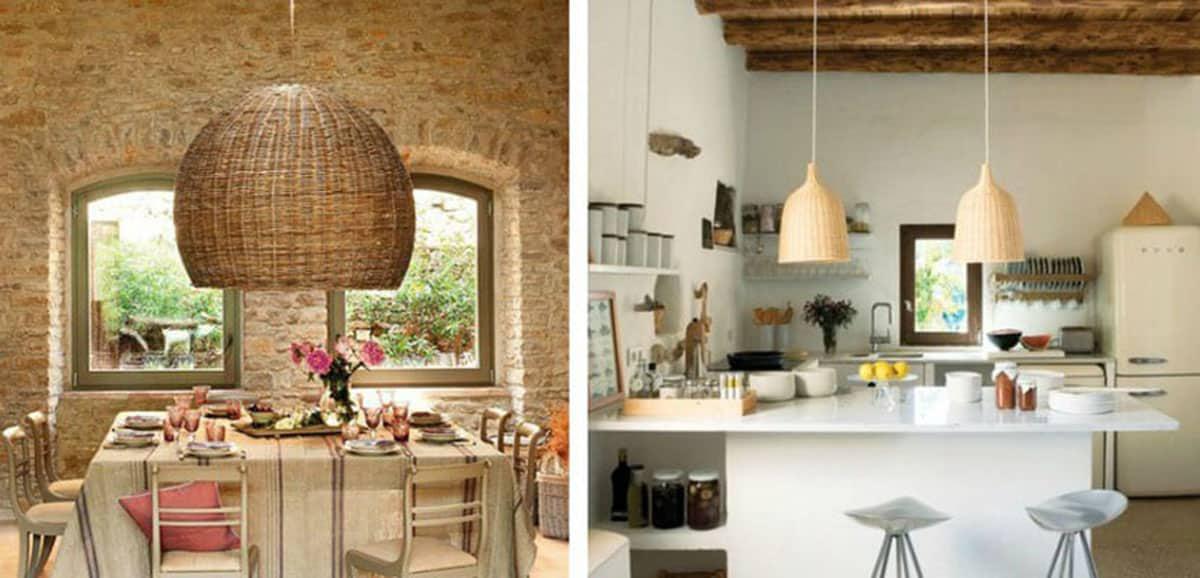 Ideas en lámparas de mimbre