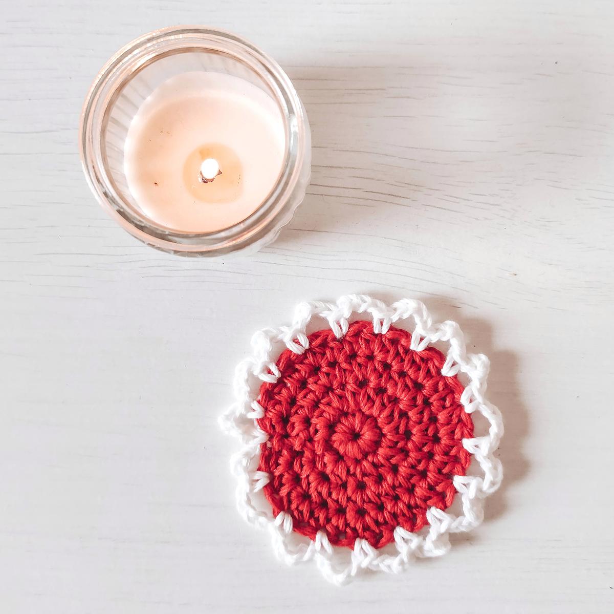 posavasos a crochet de navidad