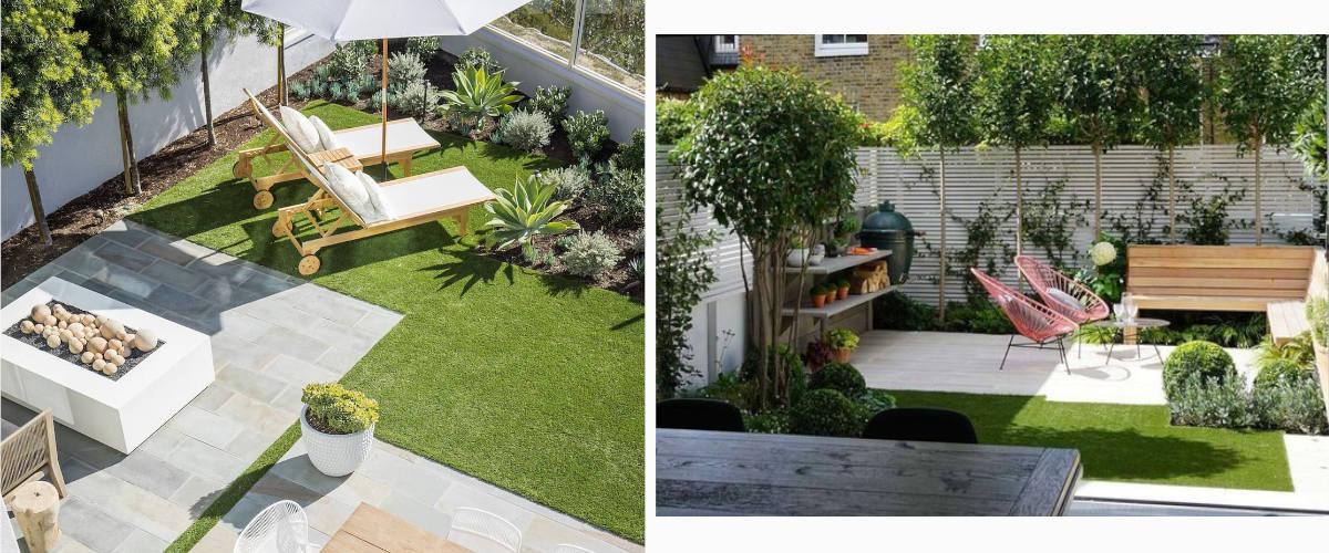Ideas de jardín con césped artificial