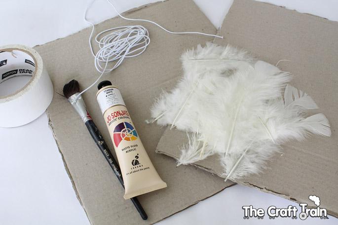 Cardboard angel wings DIY