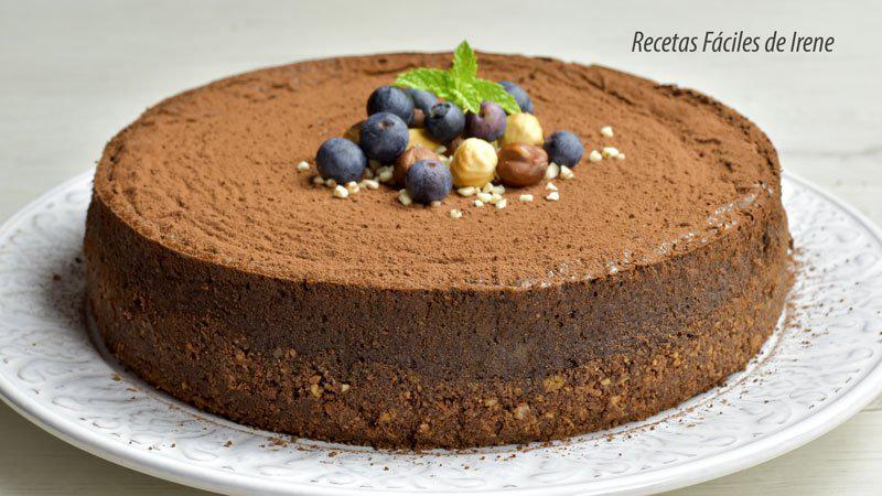 receta de tarta de queso y chocolate