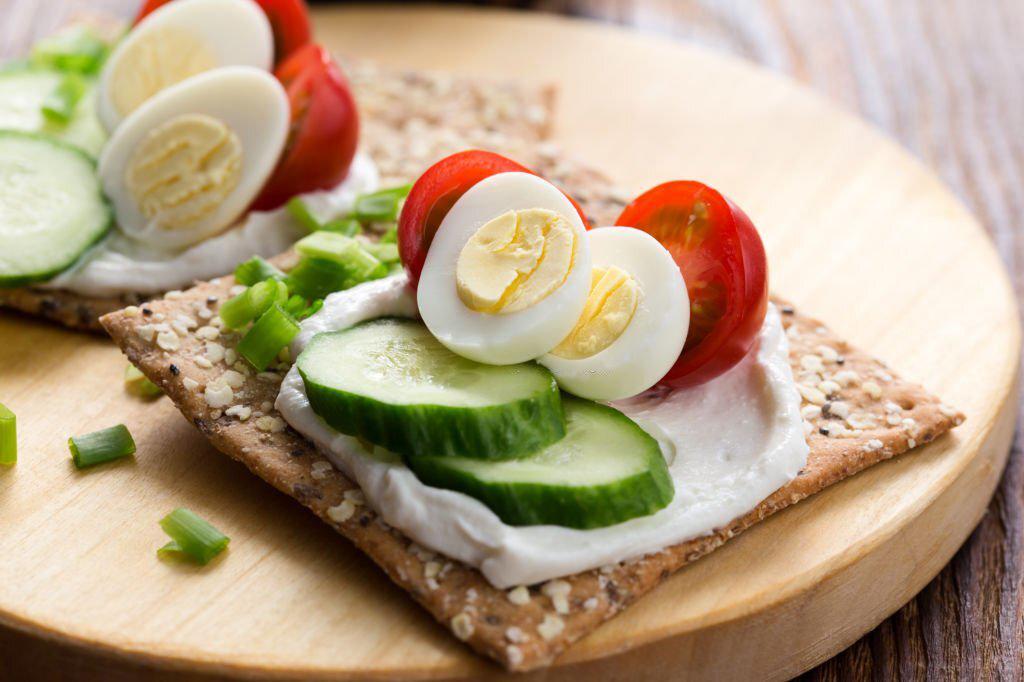 canape saludable huevo cocido