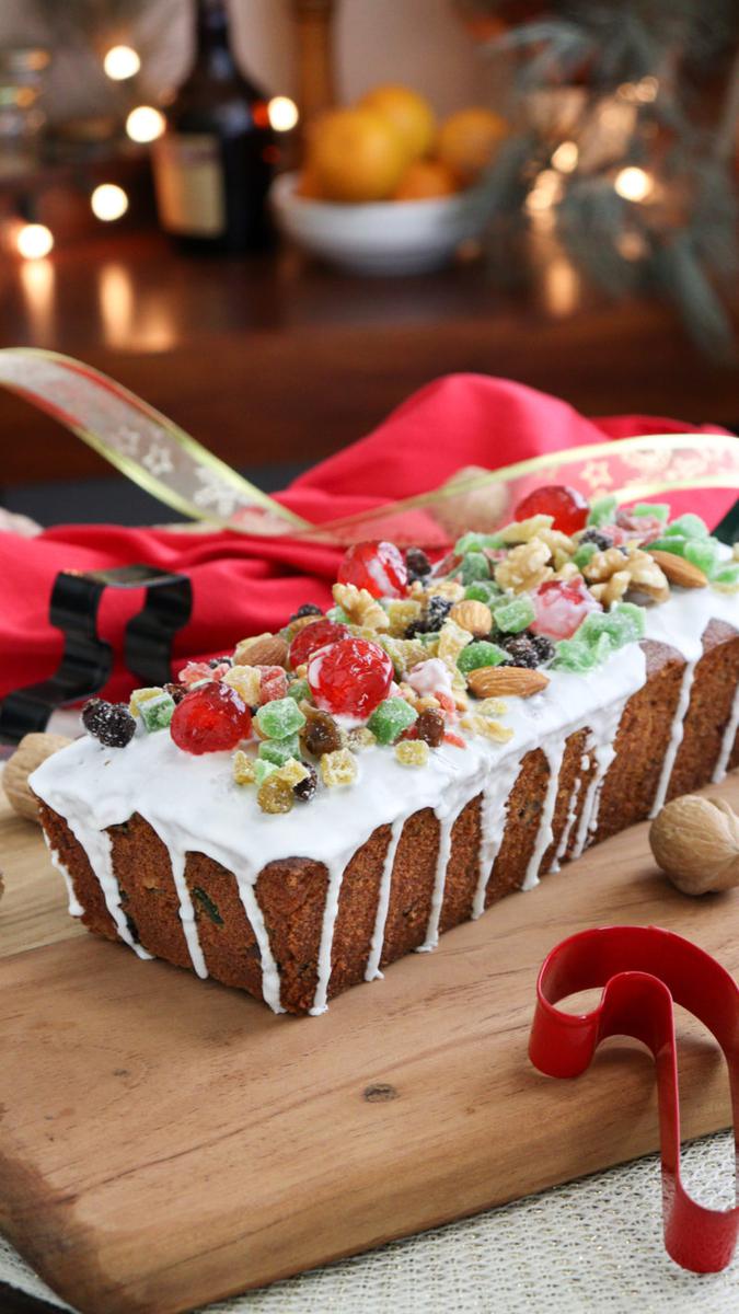 budin ingles navideño fruta