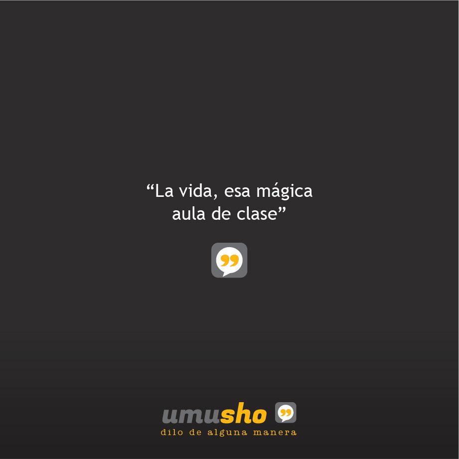 La vida, esa mágica aula de clase.