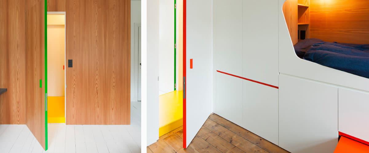 Pinta los cantos de la puerta a contraste