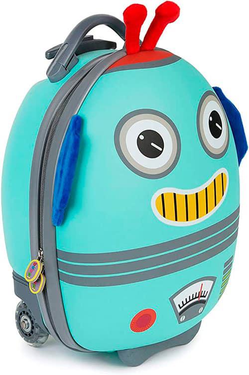 maleta infantil robot verde