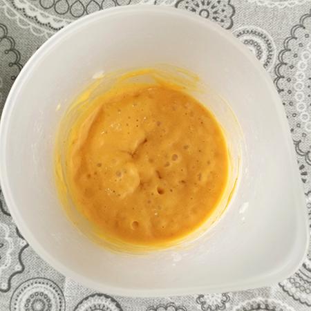 Crema de caqui con leche de coco y curry - Puré de caqui