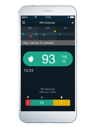 app móvil glucómetro
