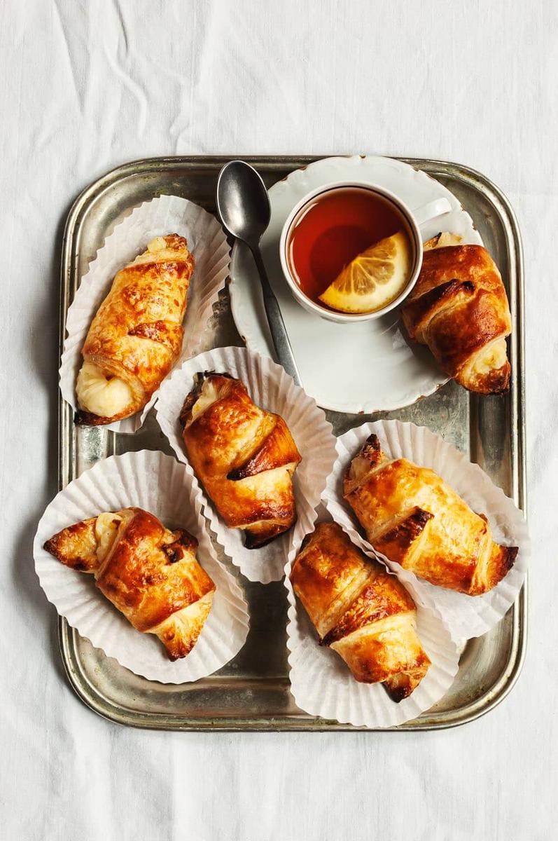Croissant con crema pastelera