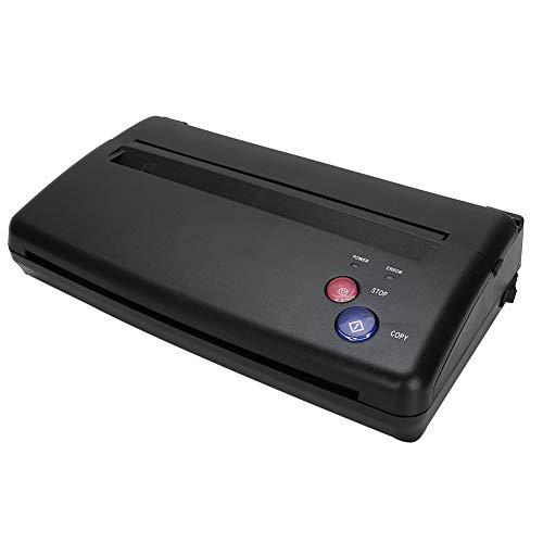Máquina de Plantillas de Transferencia de Tatuajes Mini Impresora Termocopiadora de Dibujo de Bajo Ruido Copiadora de Plantillas Térmicas Para Artistas Del Tatuaje Suministros de Tatttoo (negro)(EU)