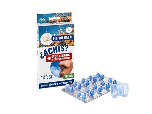 Filtro Nasal Nosk 10 Unidades - Bloquea al instante los síntomas de la alergia respiratoria y la contaminación