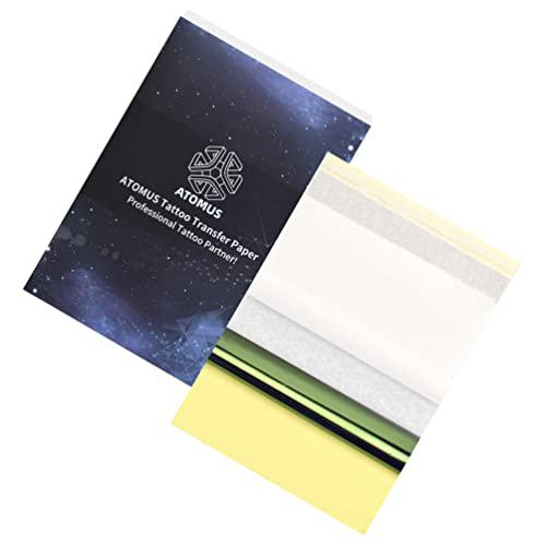 Healvian 100Pcs Tattο Papel de Transferencia de Plantilla A4 Tattο Tattο Tracing Paper 4 Capas Papel de Plantilla Térmica Premium para Tattar a La Piel Tattο Transfer Kit