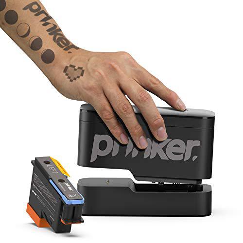 PRINKER. COLOR YOUR WAY dispositivo tatuaje temporal paquete para su inmediata personalizado tatuajes temporales con prima cosmética negro tinta - compatible w / ios y android dispositivos (negro)