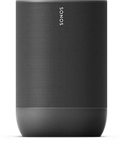 Sonos | Move Altavoz Inteligente autonomía 10h, Resistente y portátil para Escuchar música Dentro y Fuera de casa, Control App, Compatible iOS AirPlay2, Google y Amazon Alexa - Negro