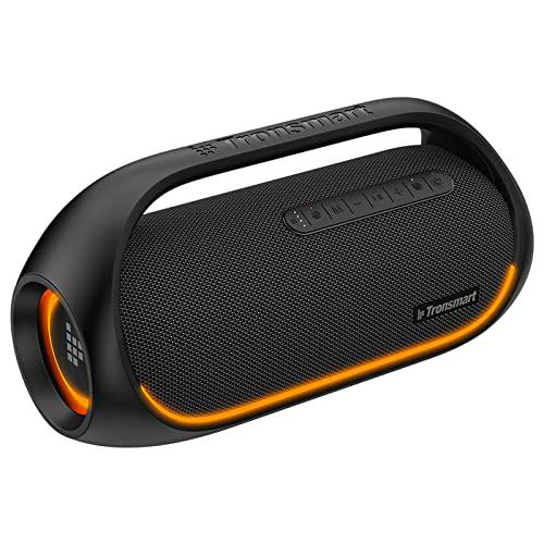 Tronsmart Bang Altavoz Bluetooth 60W, Luces Led y Waterproof IPX6, Sincroniza más de 100 Altavoces Potente con Hi-Res Audio, 15 Horas de Reproducción, Exterior Fiesta Speaker con Powerbank y NFC