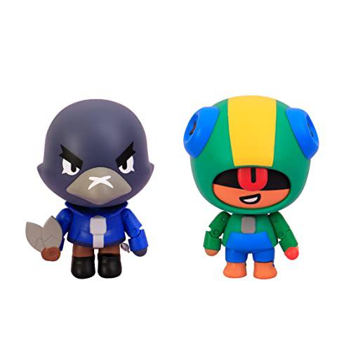 Bizak Brawl Stars Figura de Acción Pack de 2 en Caja - Crow Leon. Figuras del Juego multijugador de Combate, articuladas 11 cm (64116016)