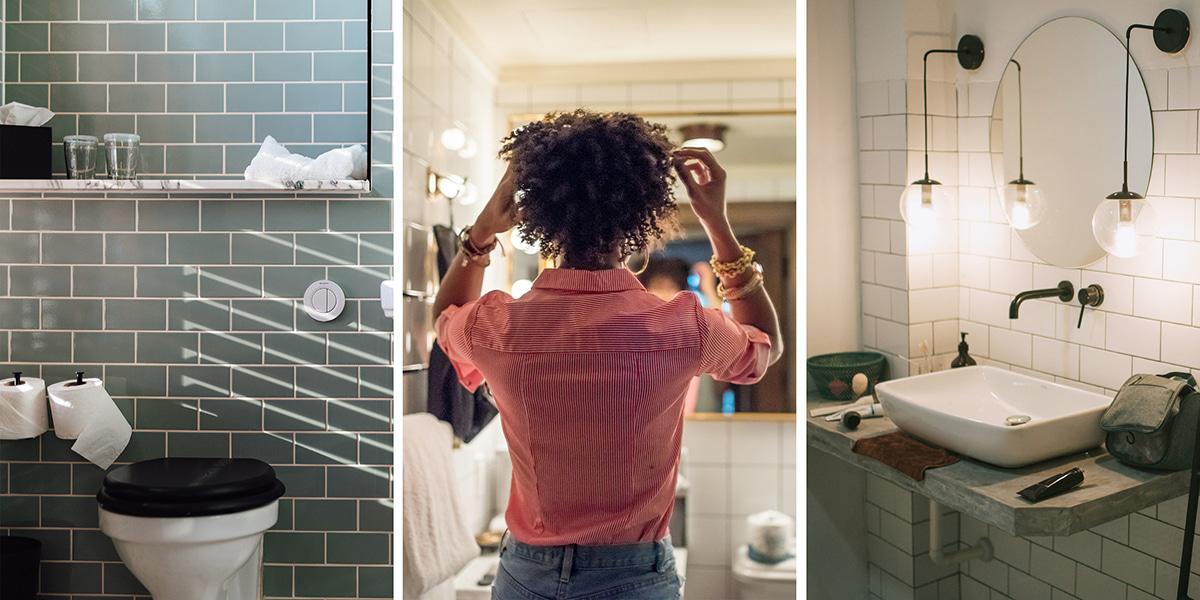 cómo iluminar baños pequeños