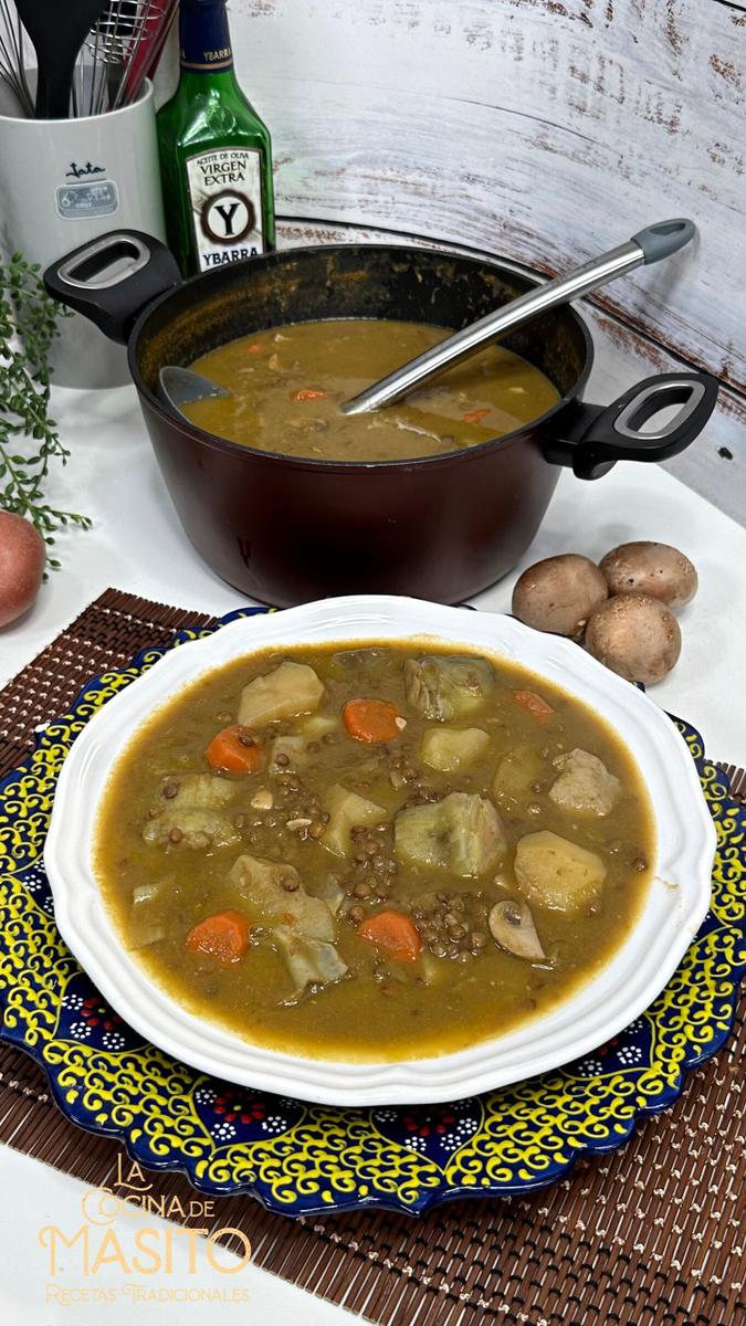 Receta de lentejas con verduras o lentejas viudas