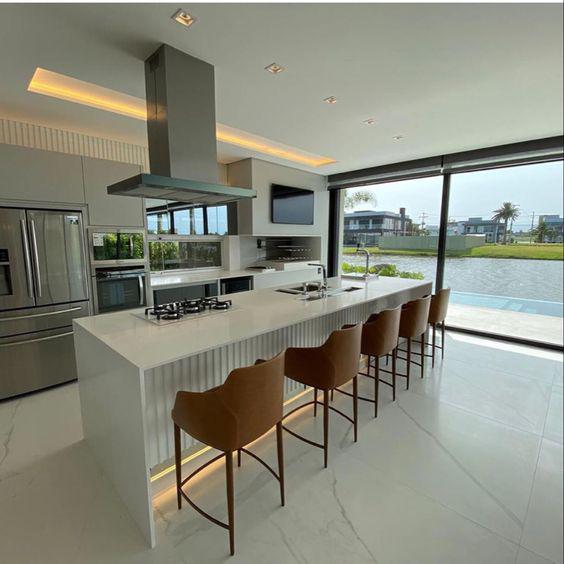 Diseños grandes de cocinas americanas