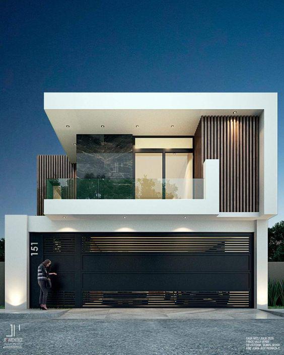 Fachadas de casas con wpc