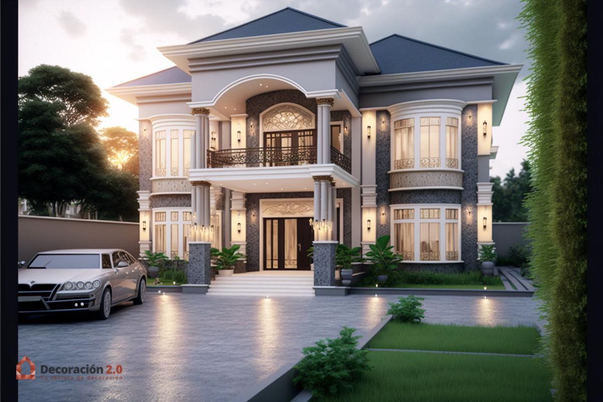 Impresionantes diseños de casas de 2 pisos y estilo moderno 11