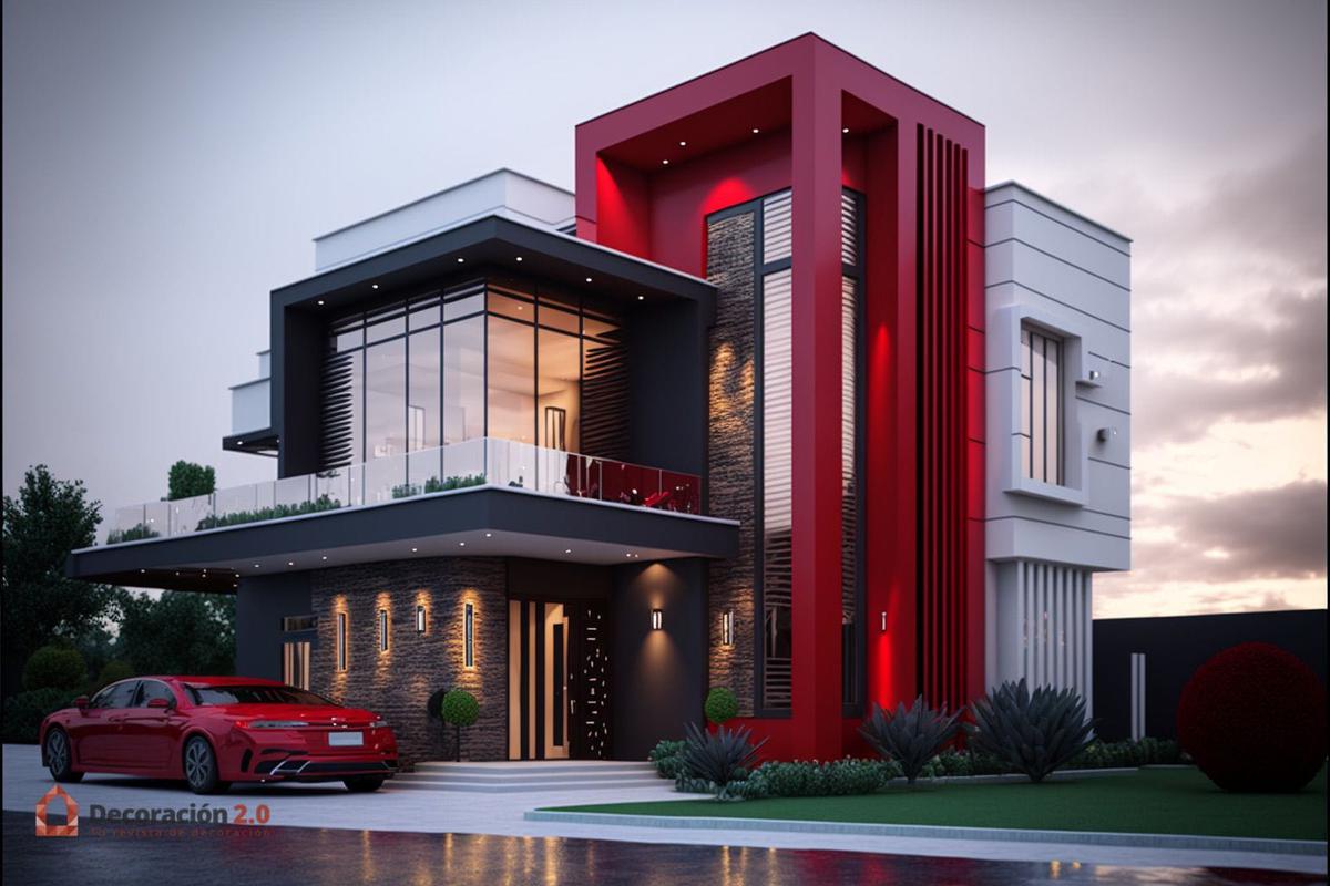 Impresionantes diseños de casas de 2 pisos y estilo moderno 17