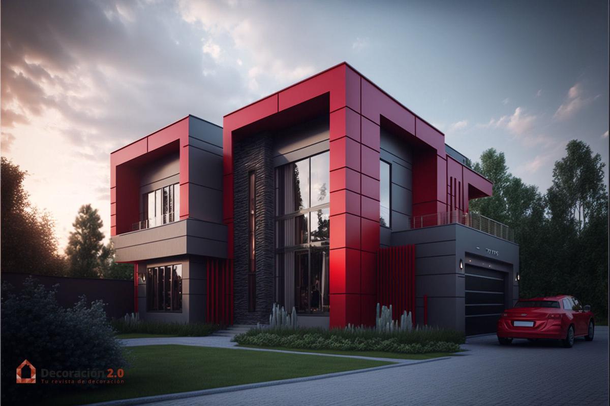 Impresionantes diseños de casas de 2 pisos y estilo moderno 20