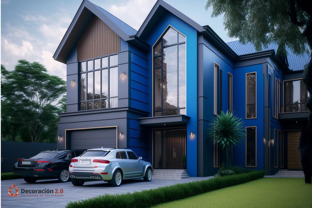 Impresionantes diseños de casas de 2 pisos y estilo moderno 7